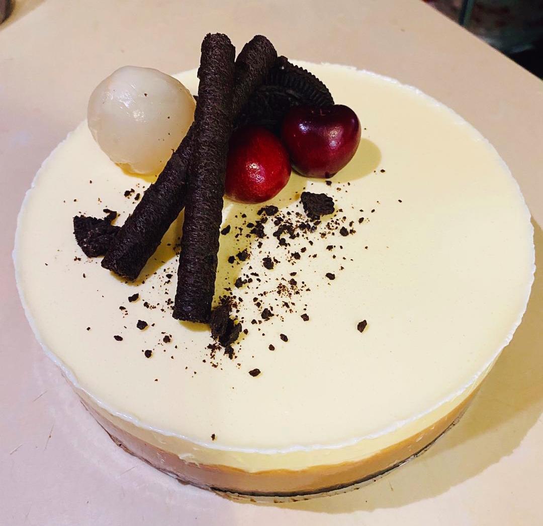 迷礼做的黑白巧克力慕斯蛋糕