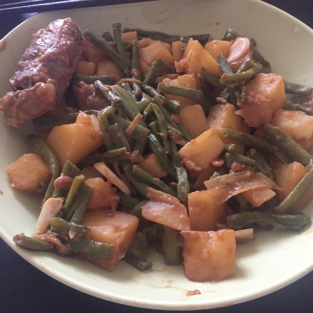 土豆炖豆角