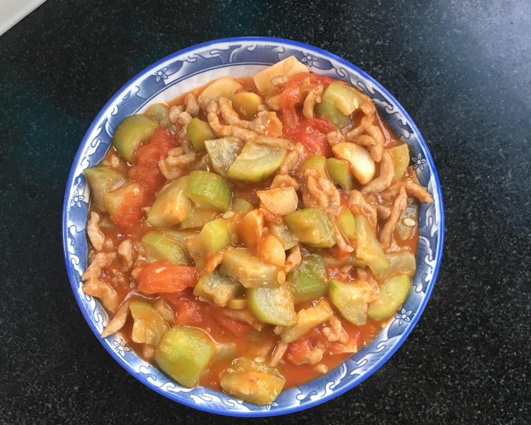 丝瓜西红柿肉丝