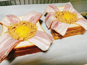 切片面包系列💟芝士培根鸡蛋吐司🍞的做法 步骤8