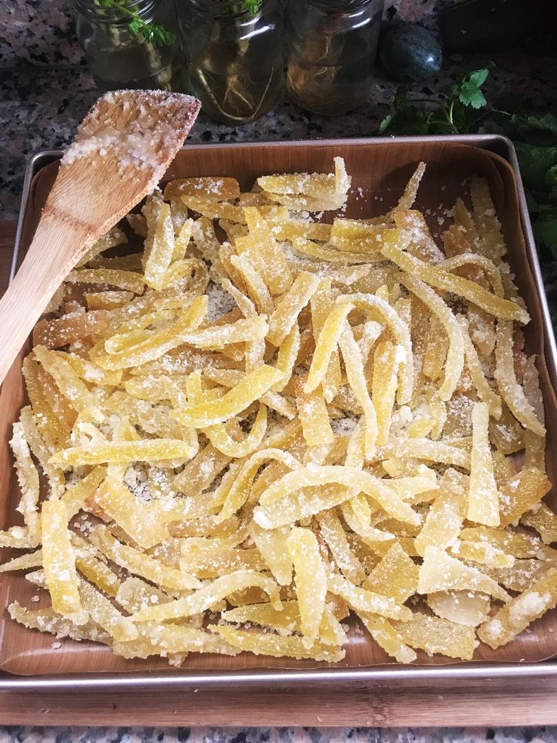 起沙挂霜柚子皮糖