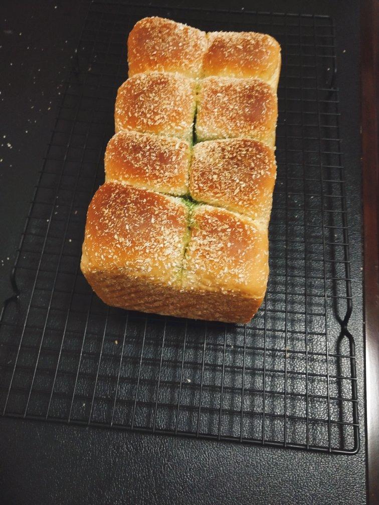 抹茶奶酥小金砖（70%中种吐司）