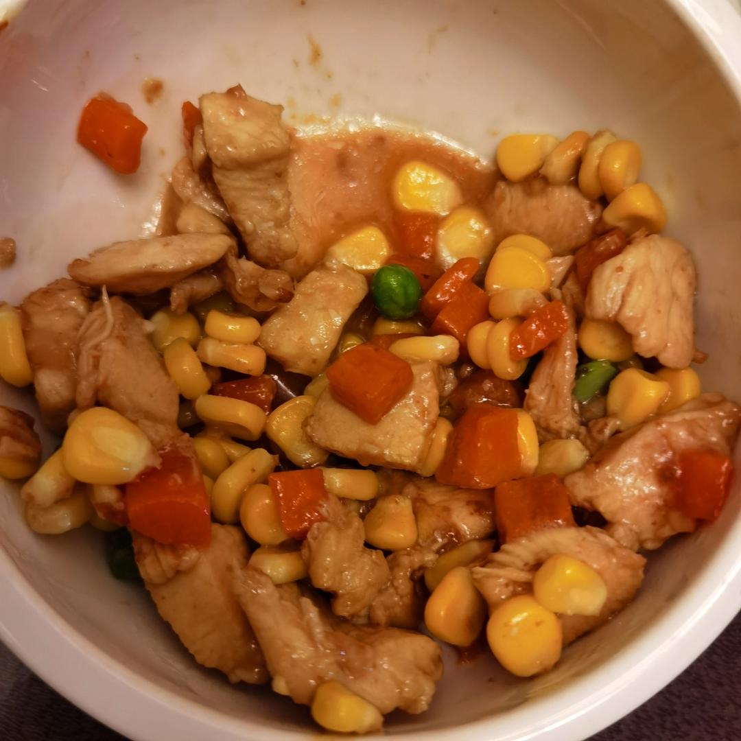 减脂餐！鸡胸肉炒三丁