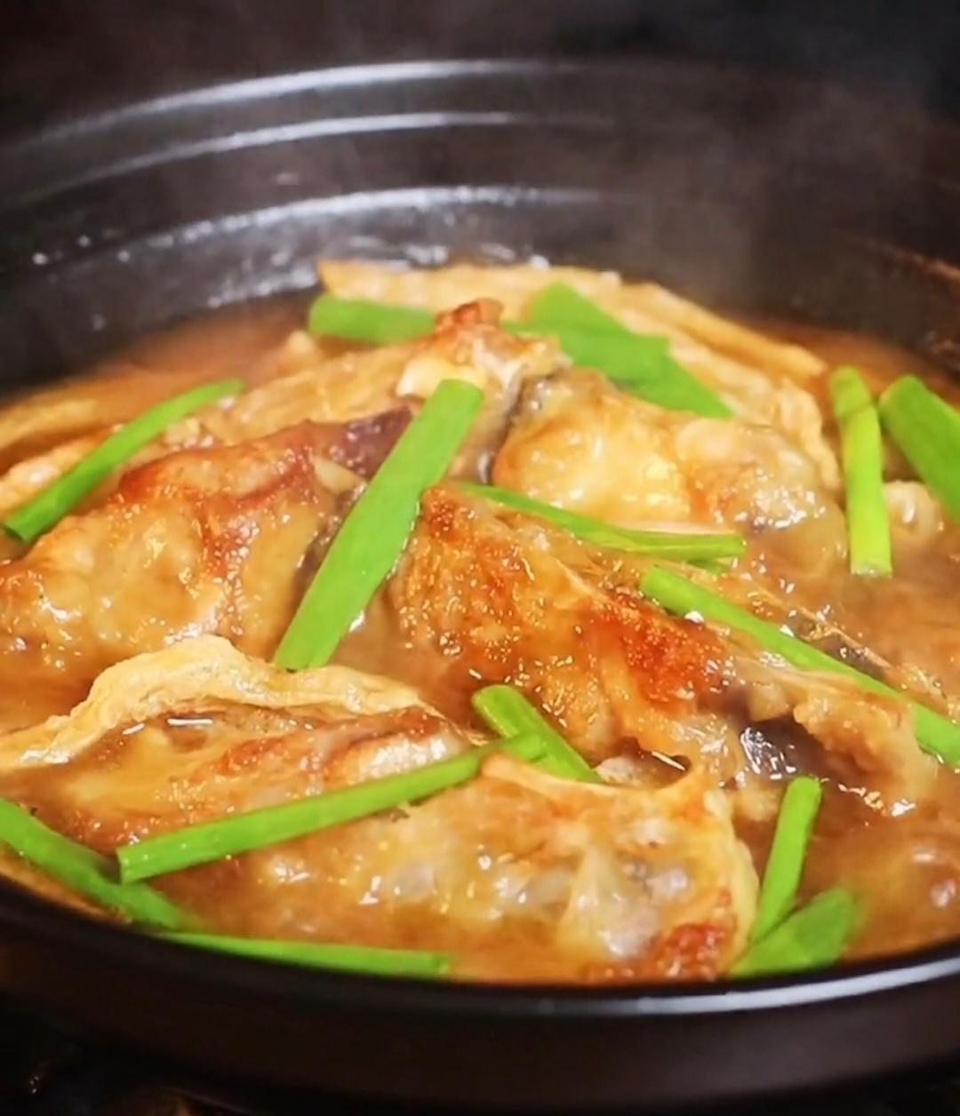 腐竹煨鱼腩