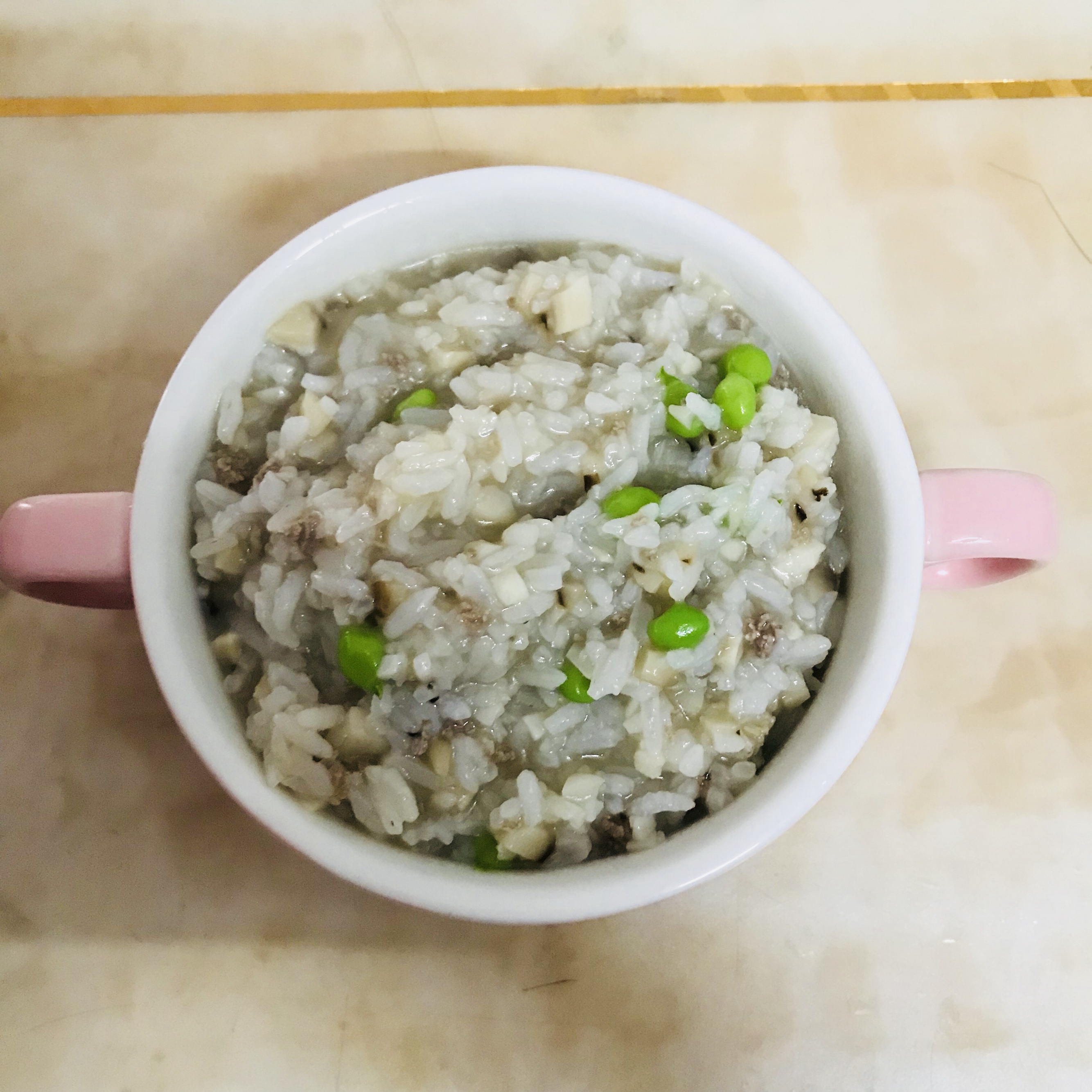 宝宝辅食——菌菇甜豆牛肉烩饭的做法 步骤5