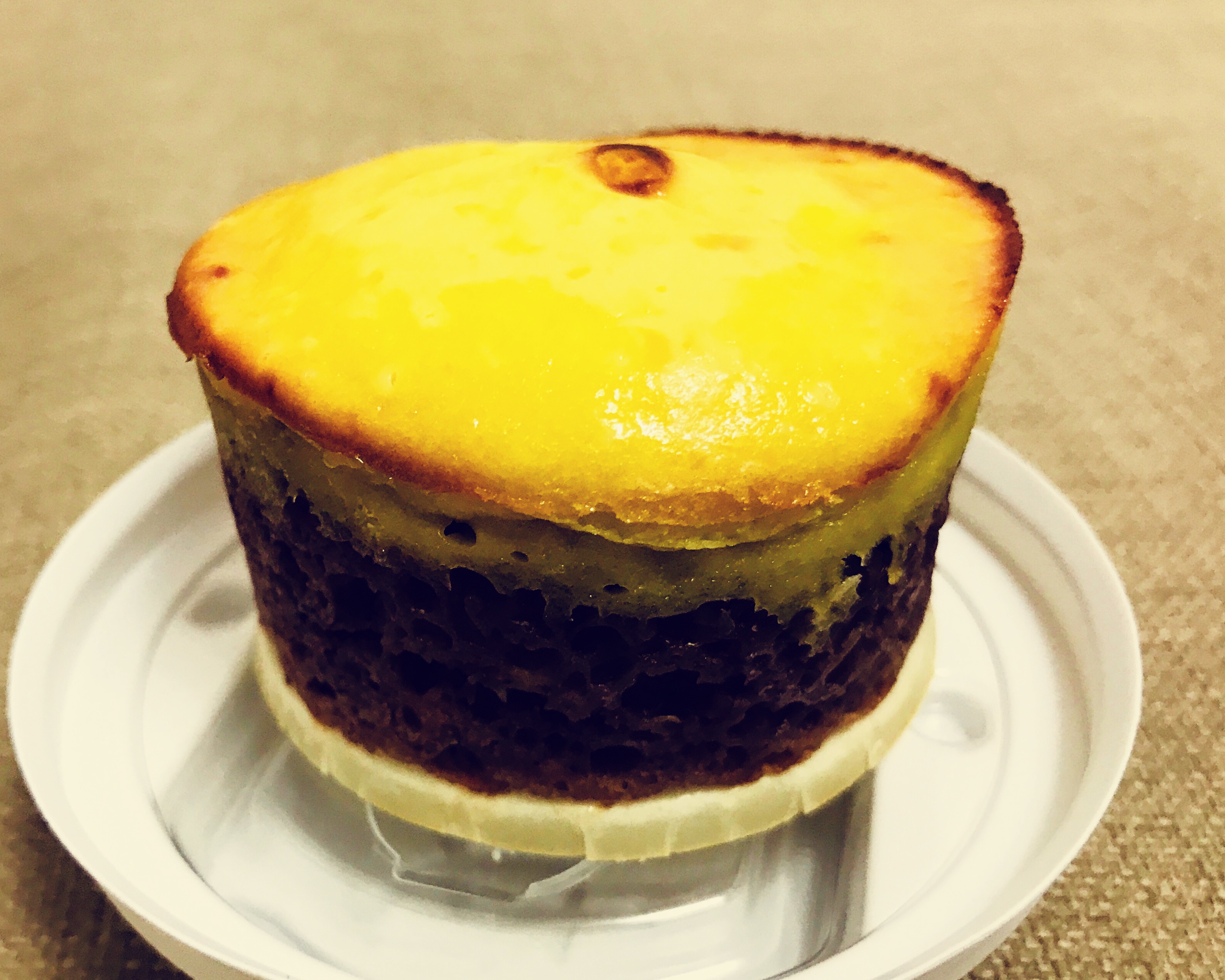皇冠红豆糕—👑戴皇冠的双层布丁红豆味蛋糕～简单操作～双重口感