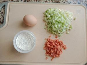 蔬菜火腿鸡蛋饼(无敌好吃)的做法 步骤1