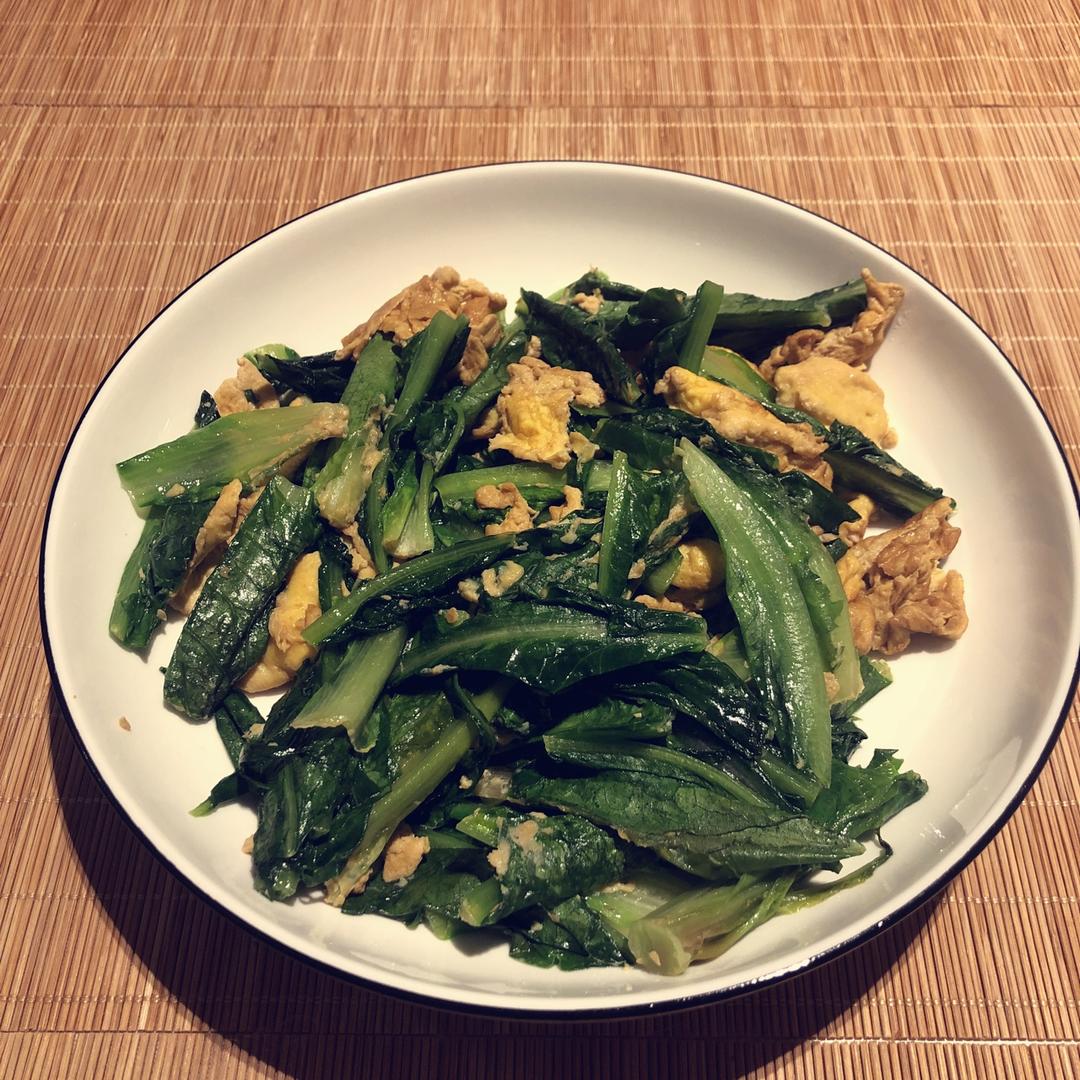 油麦菜炒鸡蛋