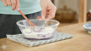 紫薯奶香蒸糕的做法 步骤6