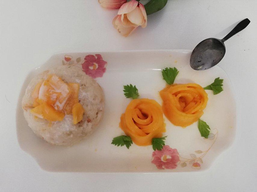 泰式芒果糯米饭（附芒果花做法）