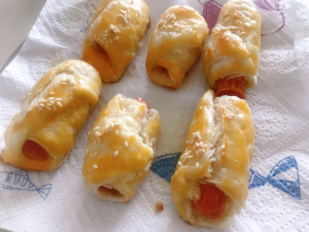 万能的手抓饼～孩子都能做的火腿可颂