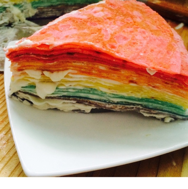 彩虹千层蛋糕 彩虹可丽饼(Mille Crepe Cake)