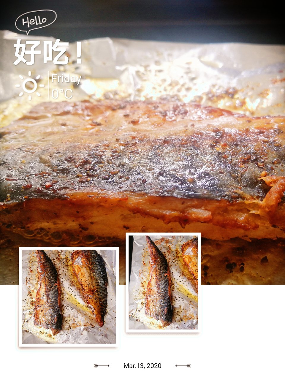 日式盐烤青花鱼