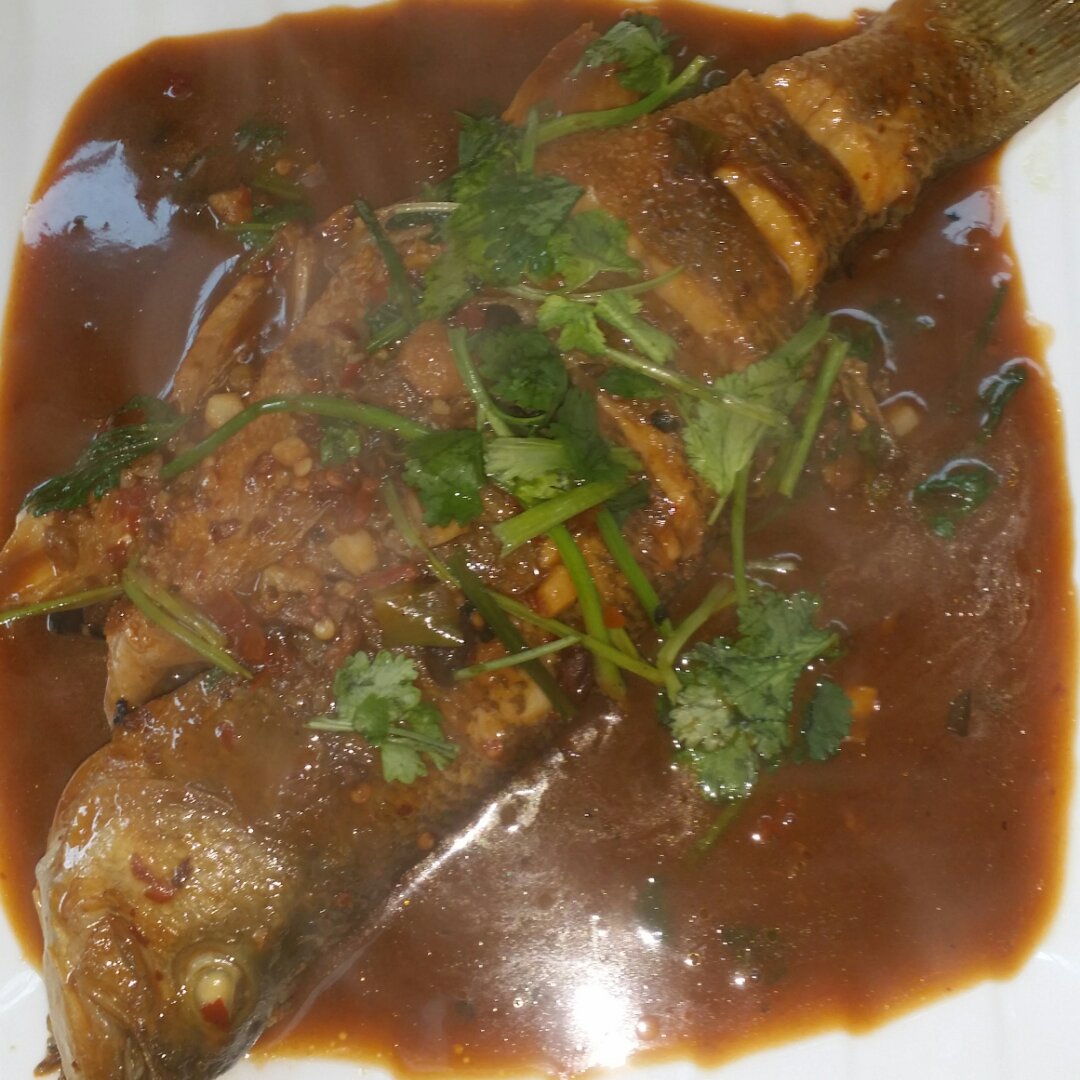 香辣豆豉干烧鲈鱼