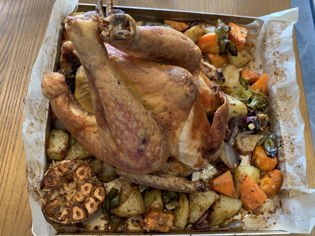 皮脆肉嫩水还多的【圣诞烤鸡】