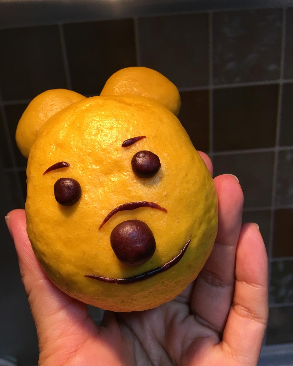 维尼小熊卡通馒头（南瓜馒头）