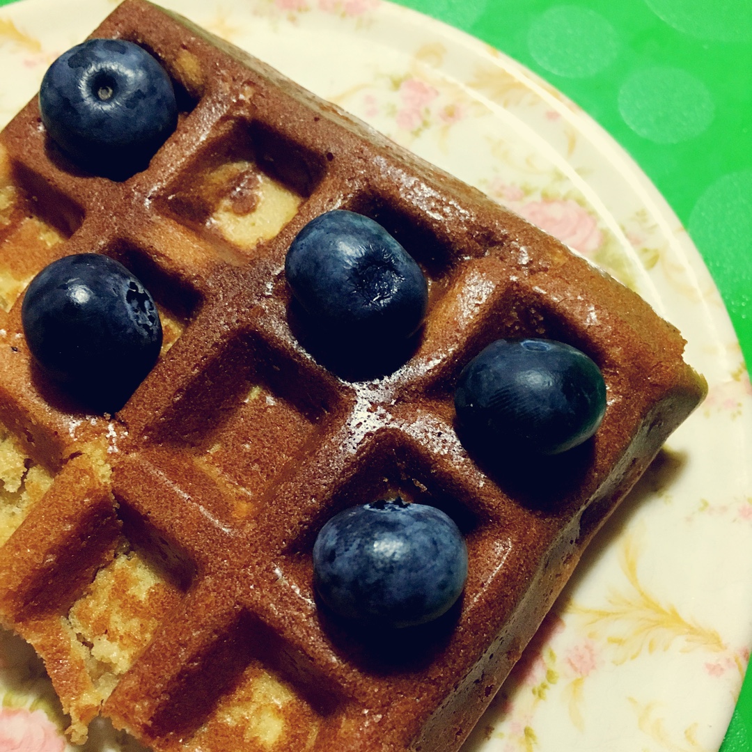 无油红糖黄豆粉糯米华夫饼