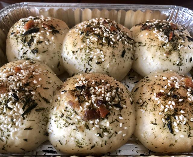 记录我做过的海苔芝麻咸味小餐包(简易版牛奶+酸奶汉堡包胚或小面包)的做法