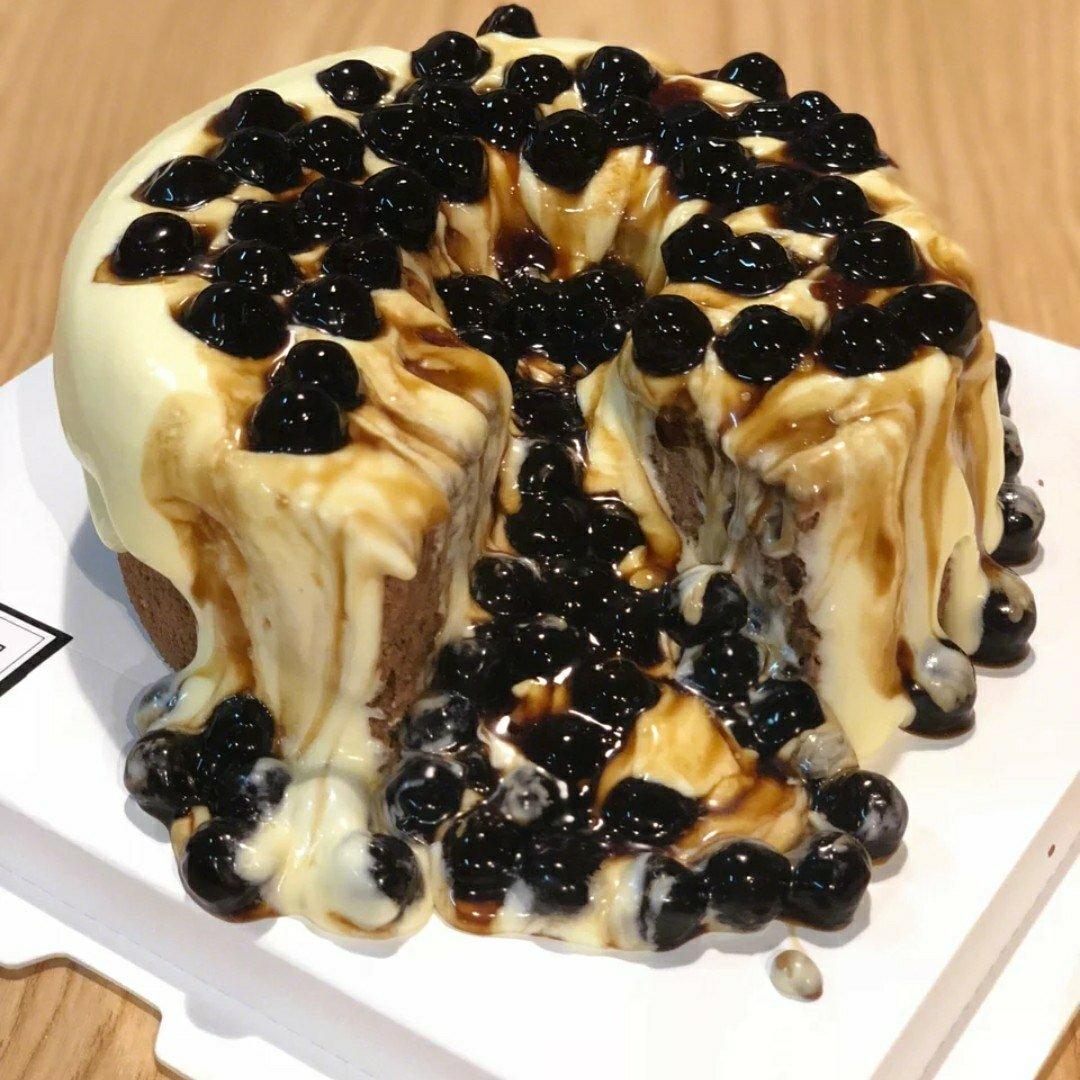 草莓味的贤宝宝做的波波蛋糕 & 波波奶茶 & 樱花波波拿铁