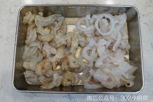 【0561】鲜虾鱿鱼面线糊  <302小厨房>的做法 步骤6