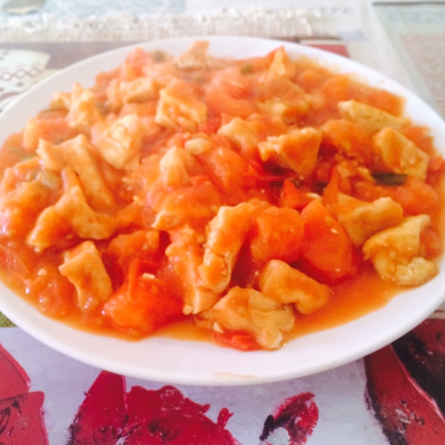 西红柿烧豆腐