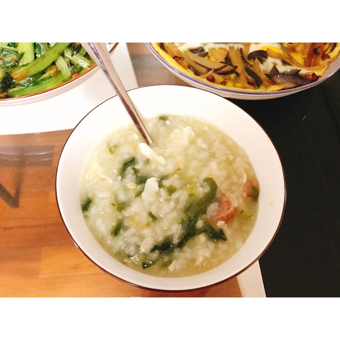 干肠咕嘟蔬菜粥（祖传老电饭锅）