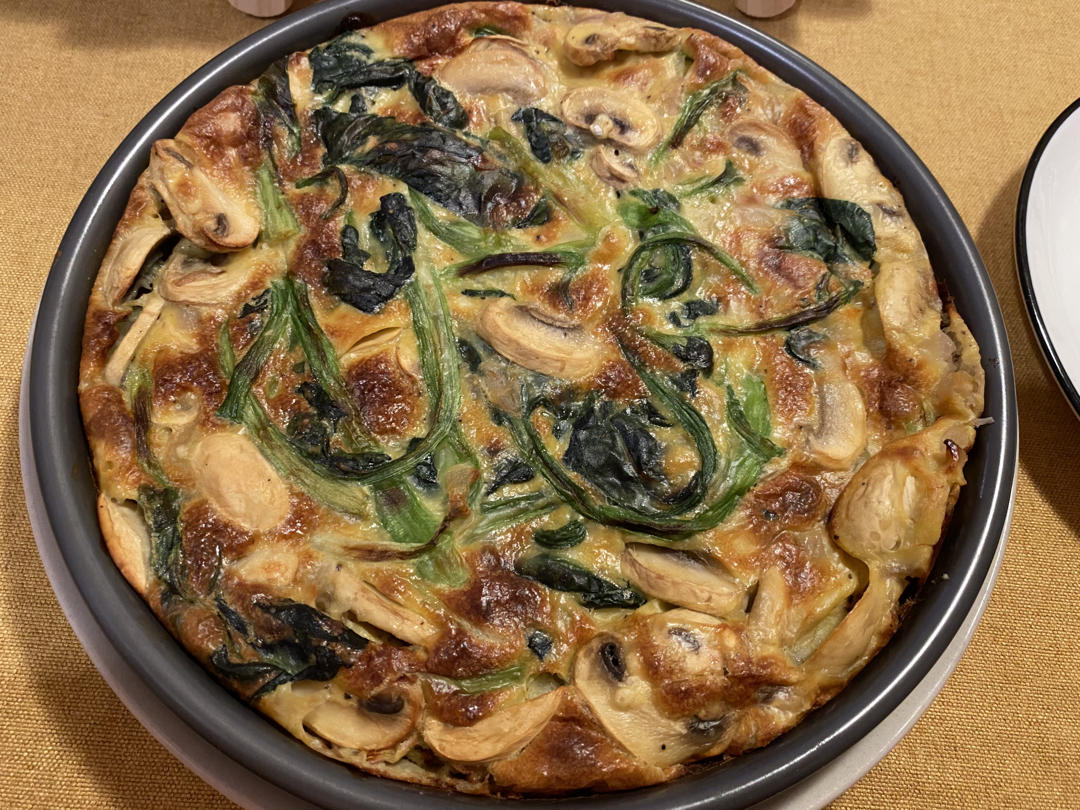 菠菜口蘑烤松饼【美味减脂餐】【北鼎烤箱食谱】