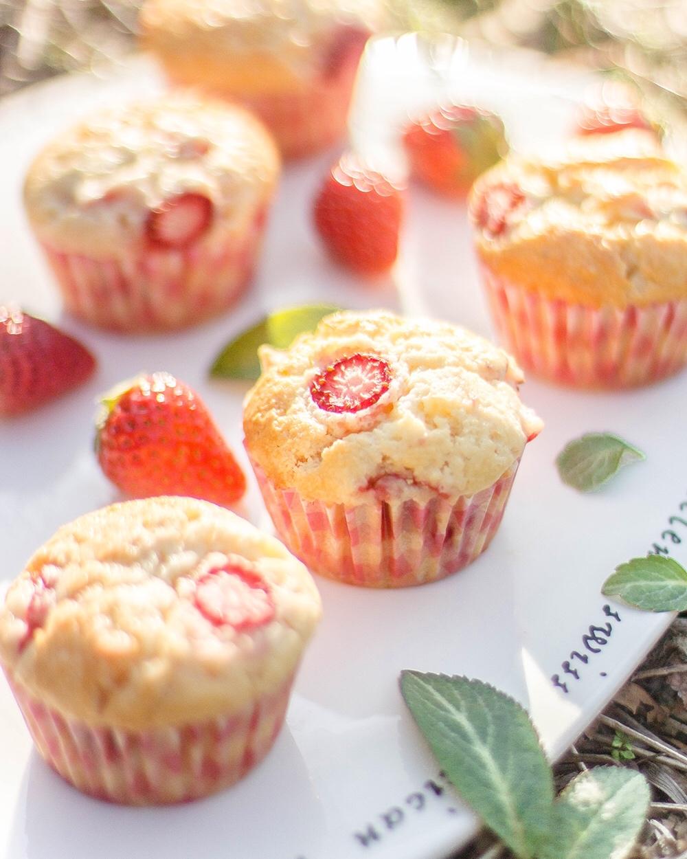 鲜草莓奶油酥饼马芬<Strawberry Shortcake Muffin>