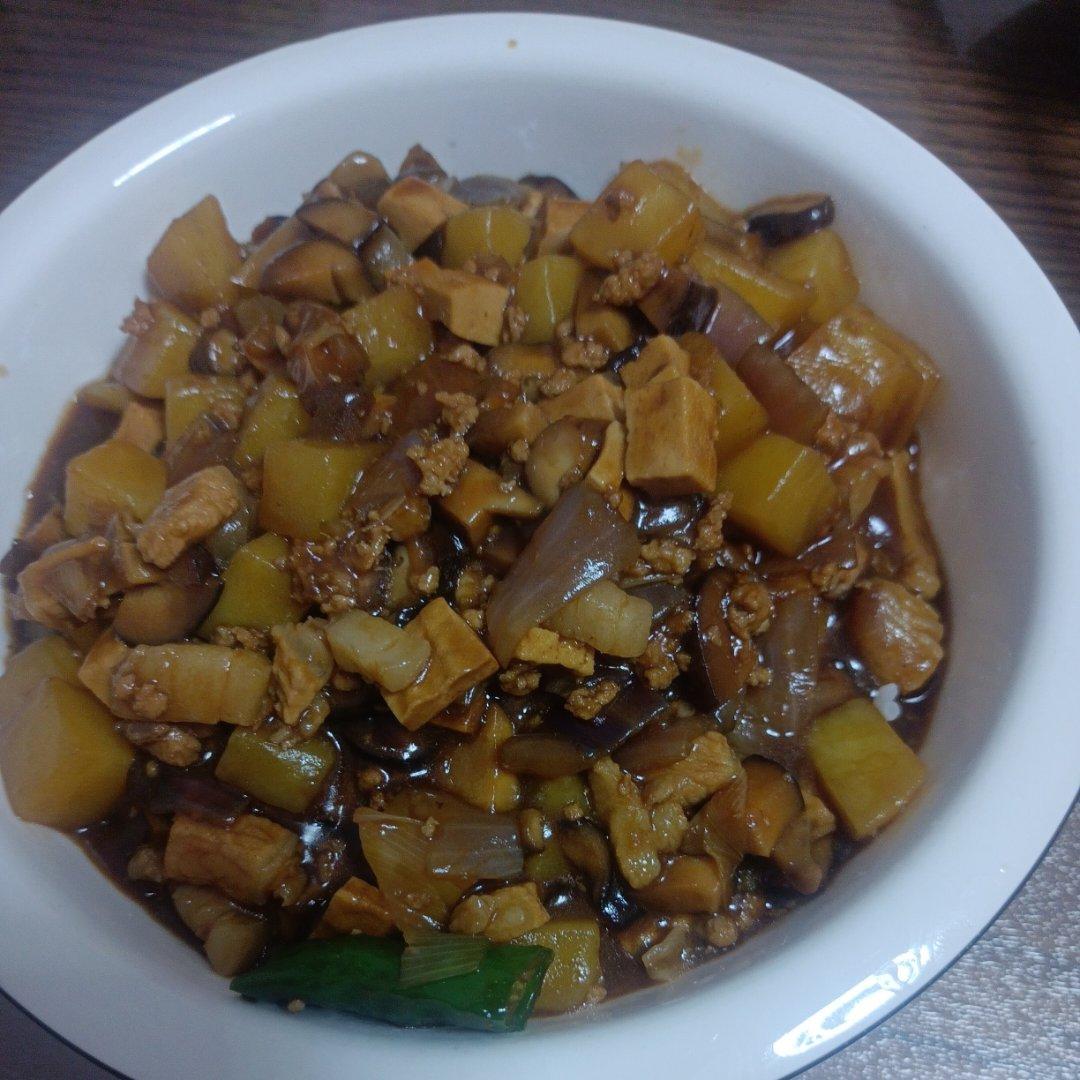 ㊙️香菇土豆肉沫拌饭❗️比外卖还好吃