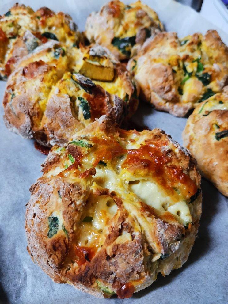 菠菜南瓜奶酪丹波面包丨健康·烘焙