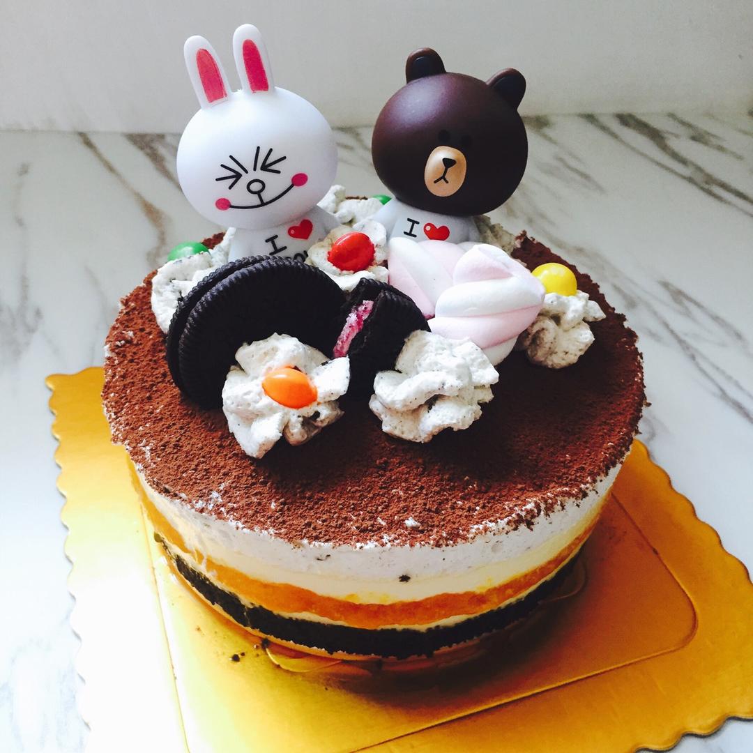 Line 巧克力淋面蛋糕