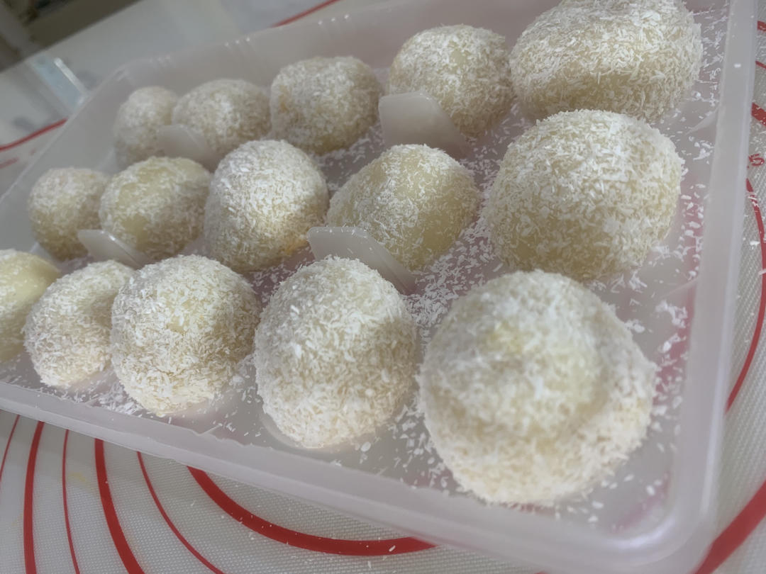 免烤箱❗️香甜软糯的芒果糯米糍，一次成功超好吃