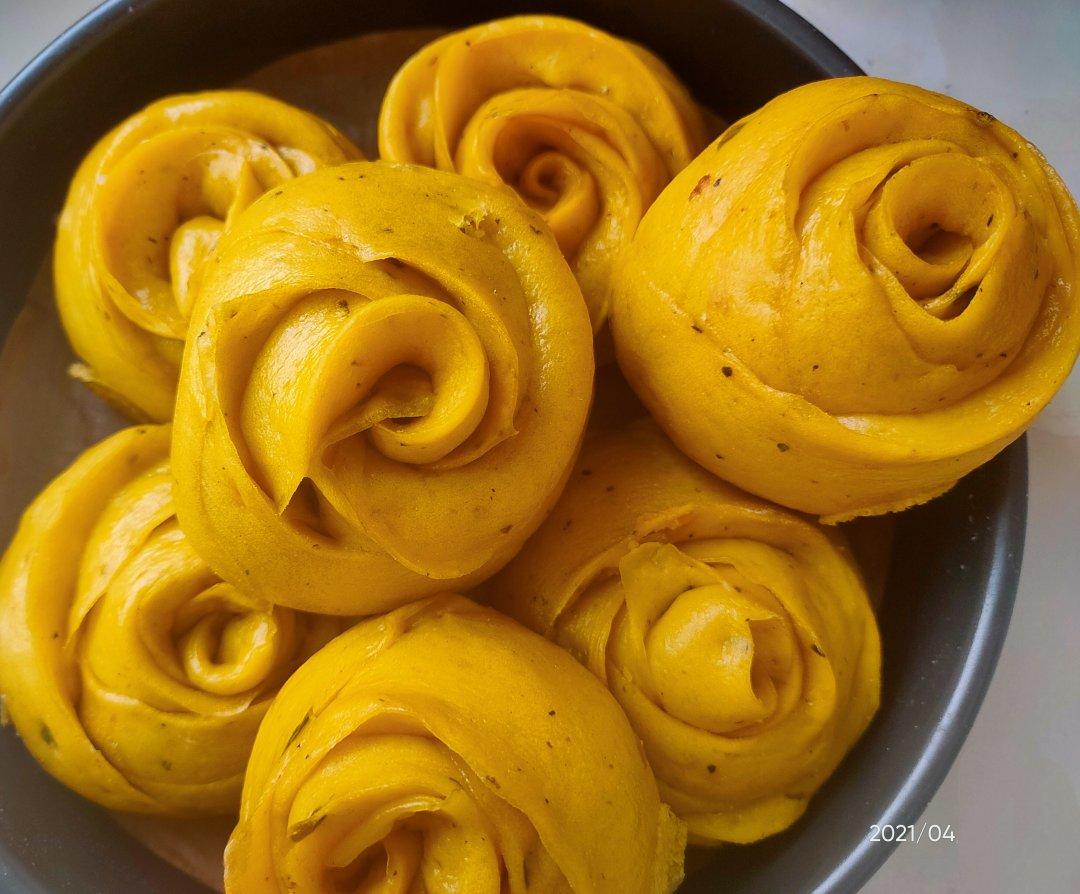 南瓜玫瑰花馒头