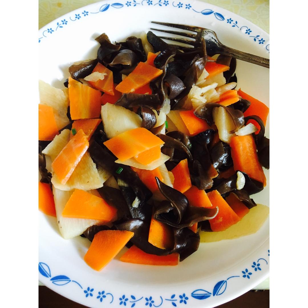 清炒山药木耳