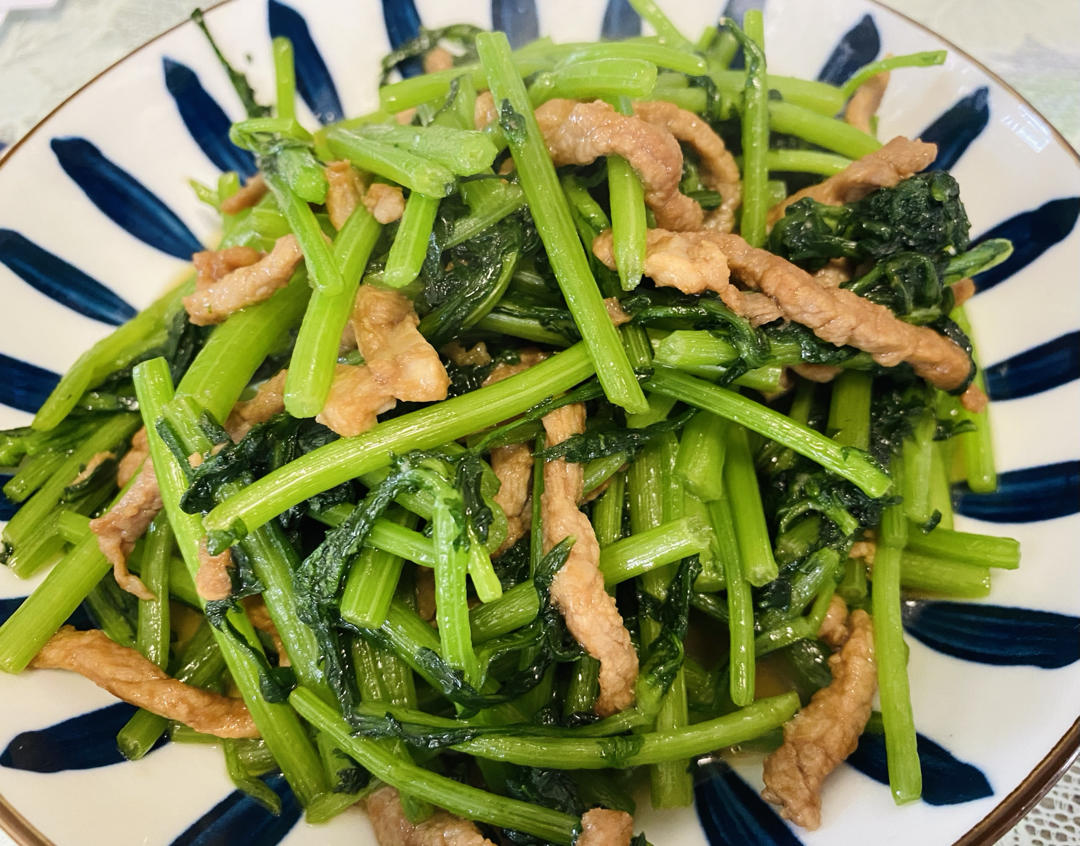 茼蒿炒肉