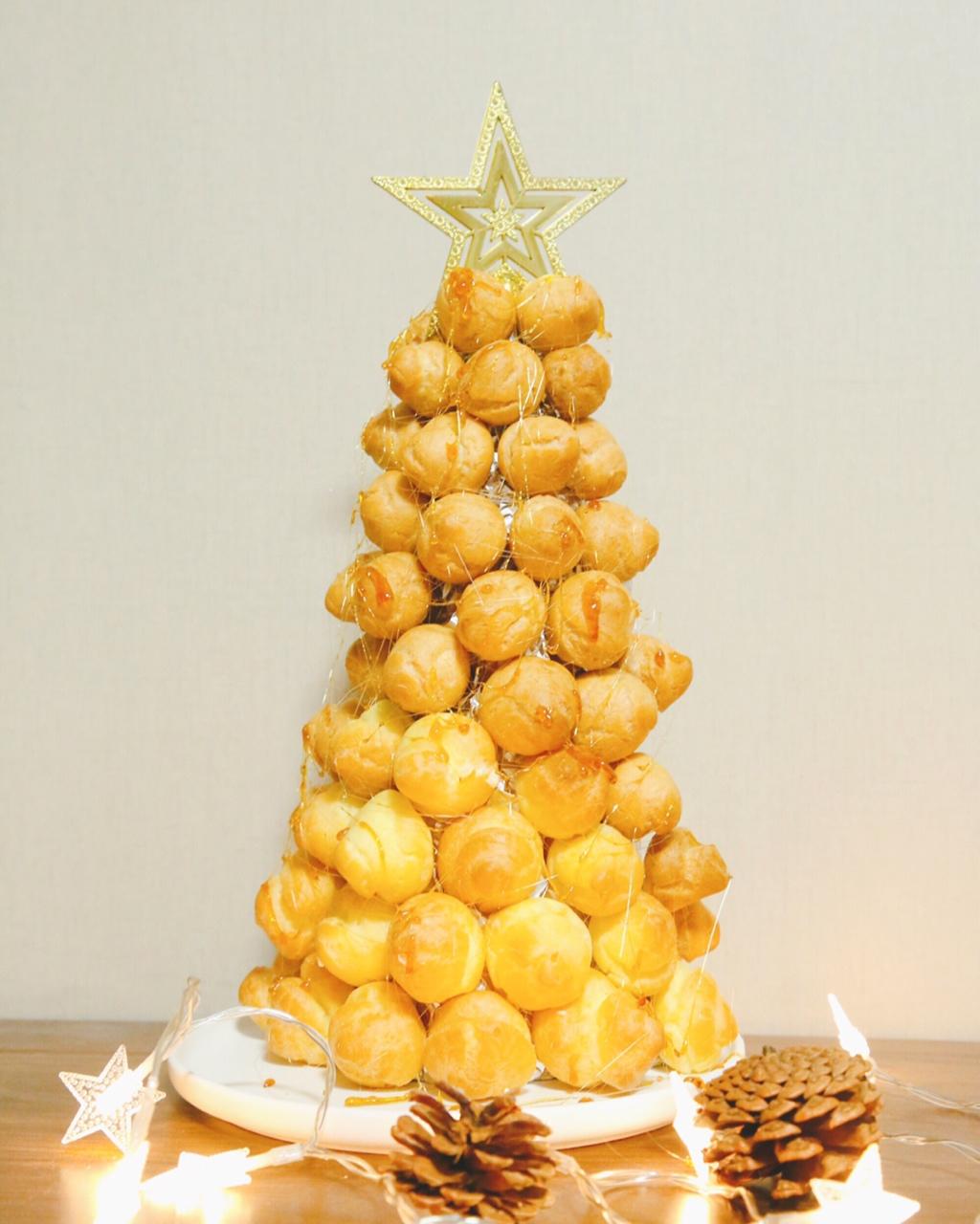 达达玄玄做的圣诞雪景焦糖泡芙塔