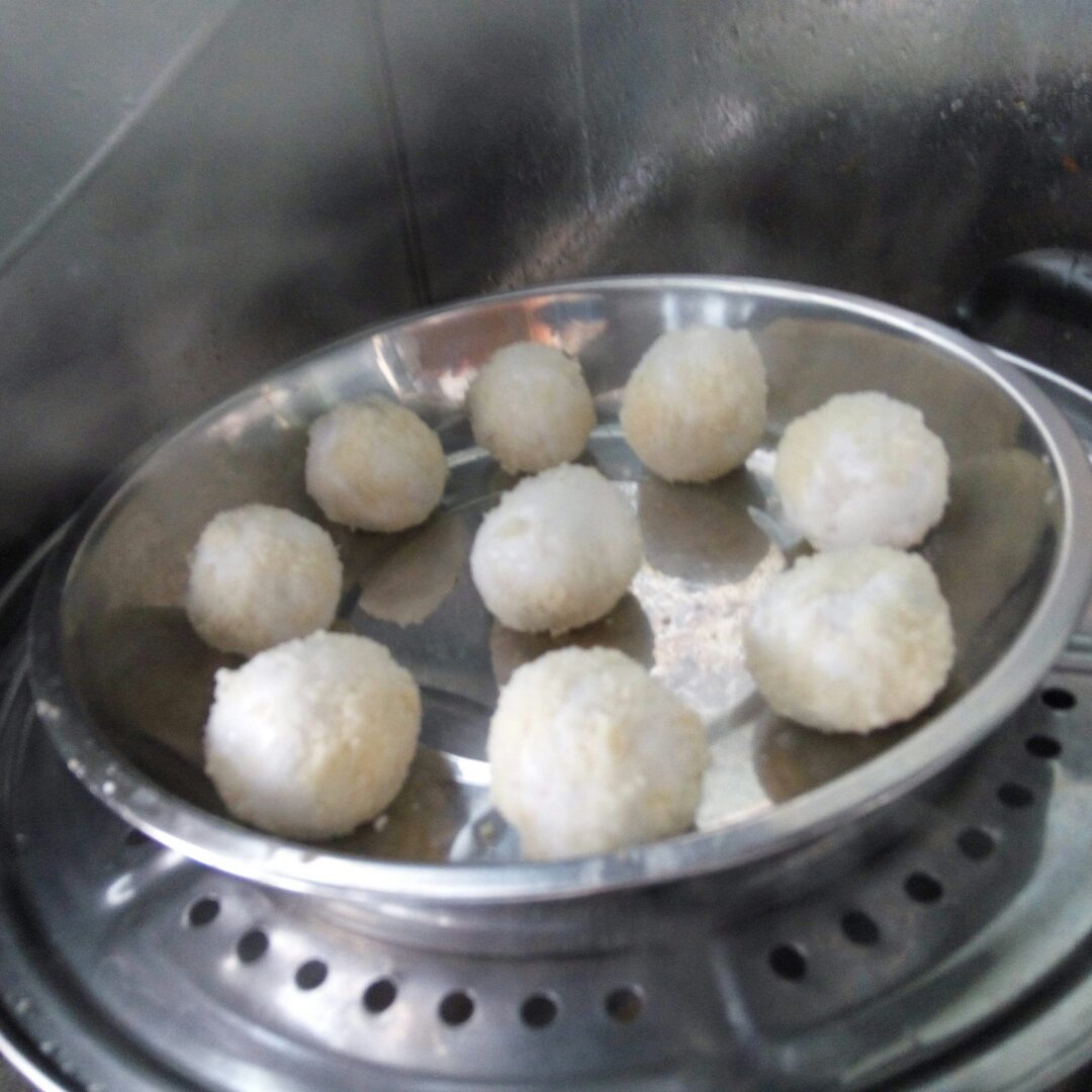 给自己的减肥餐-紫薯糯米糍