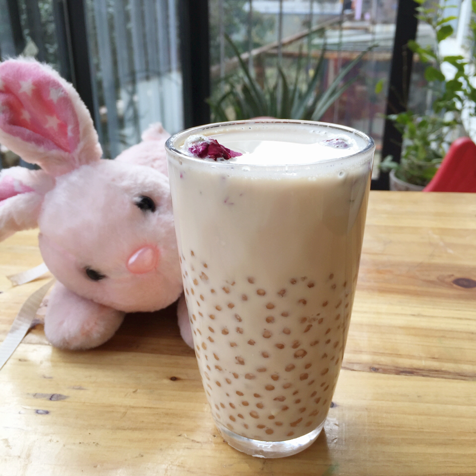 loveyou_75ou做的玫瑰奶茶西米露