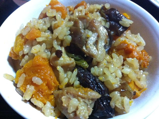 南瓜鸡肉饭