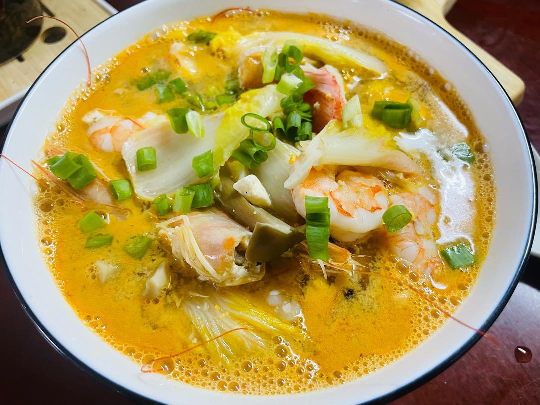 咸蛋三鲜汤