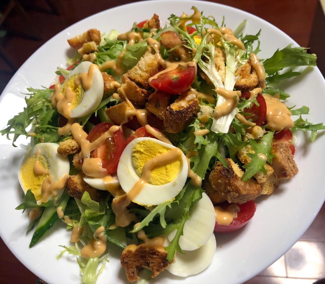 烟花1390做的凯撒沙拉