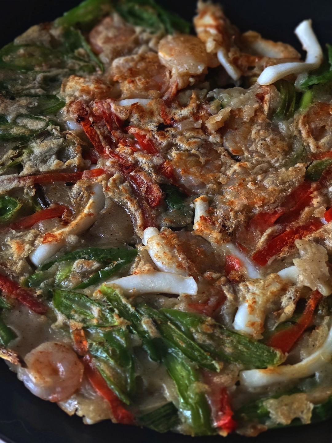 海鲜葱饼