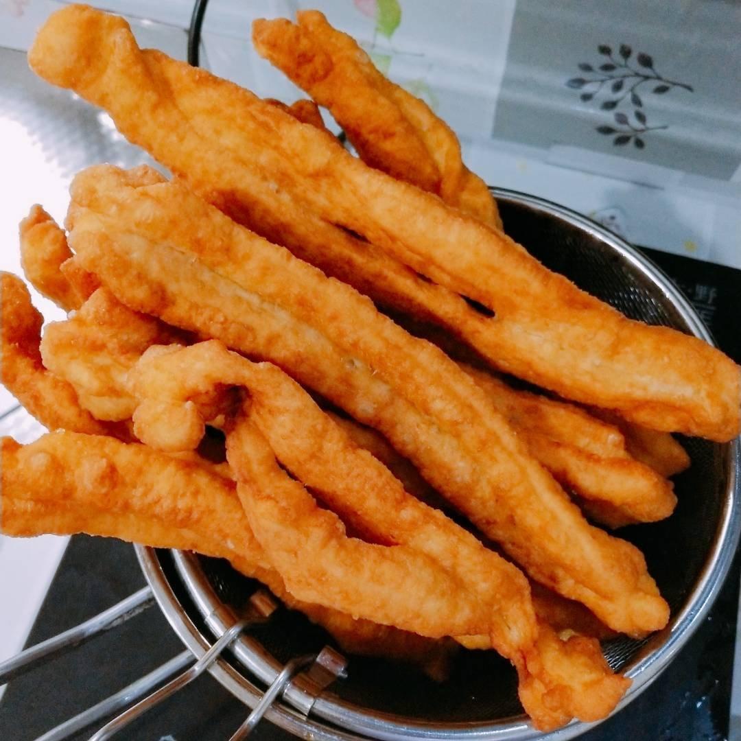 自制无泡打粉油条
