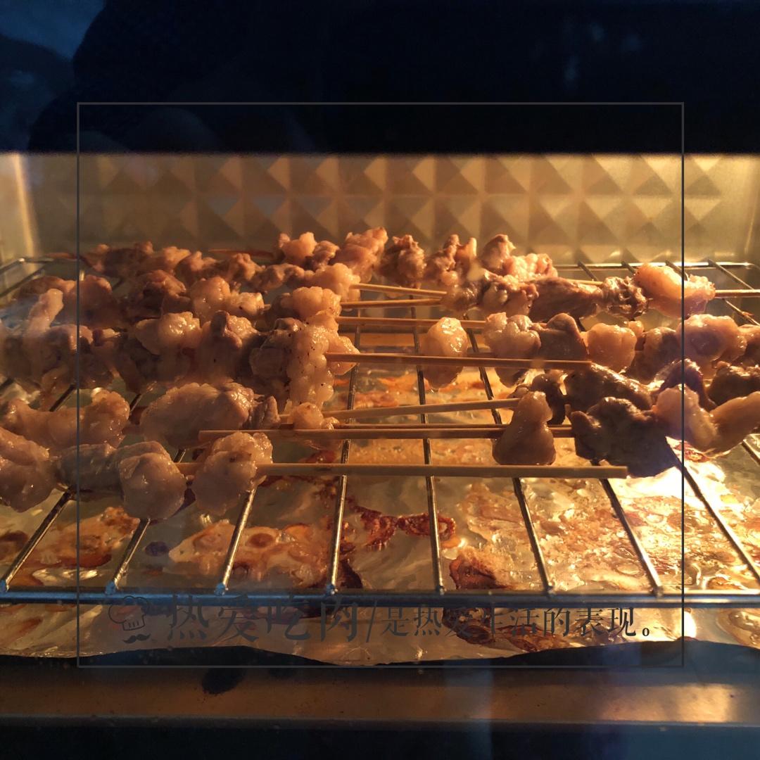 羊肉串用家里烤箱烤出明火烧烤的味道！