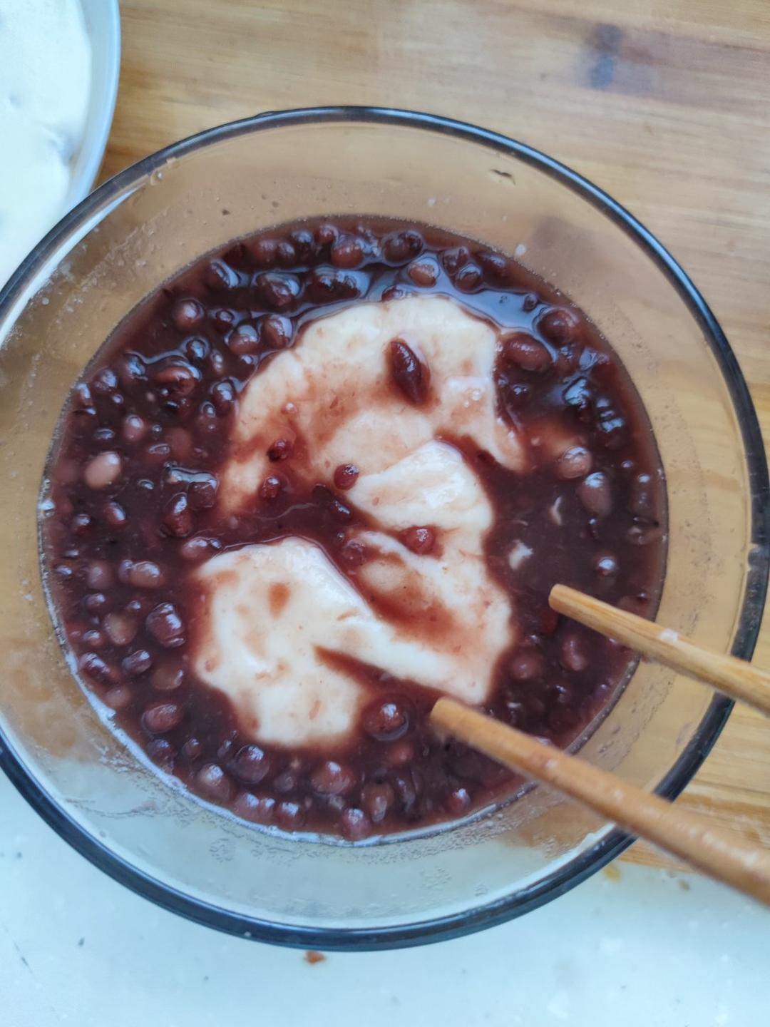 红豆沙牛奶麻薯