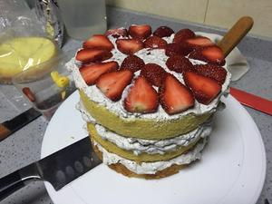 6寸双层巧克力淋面水果蛋糕的做法 步骤9