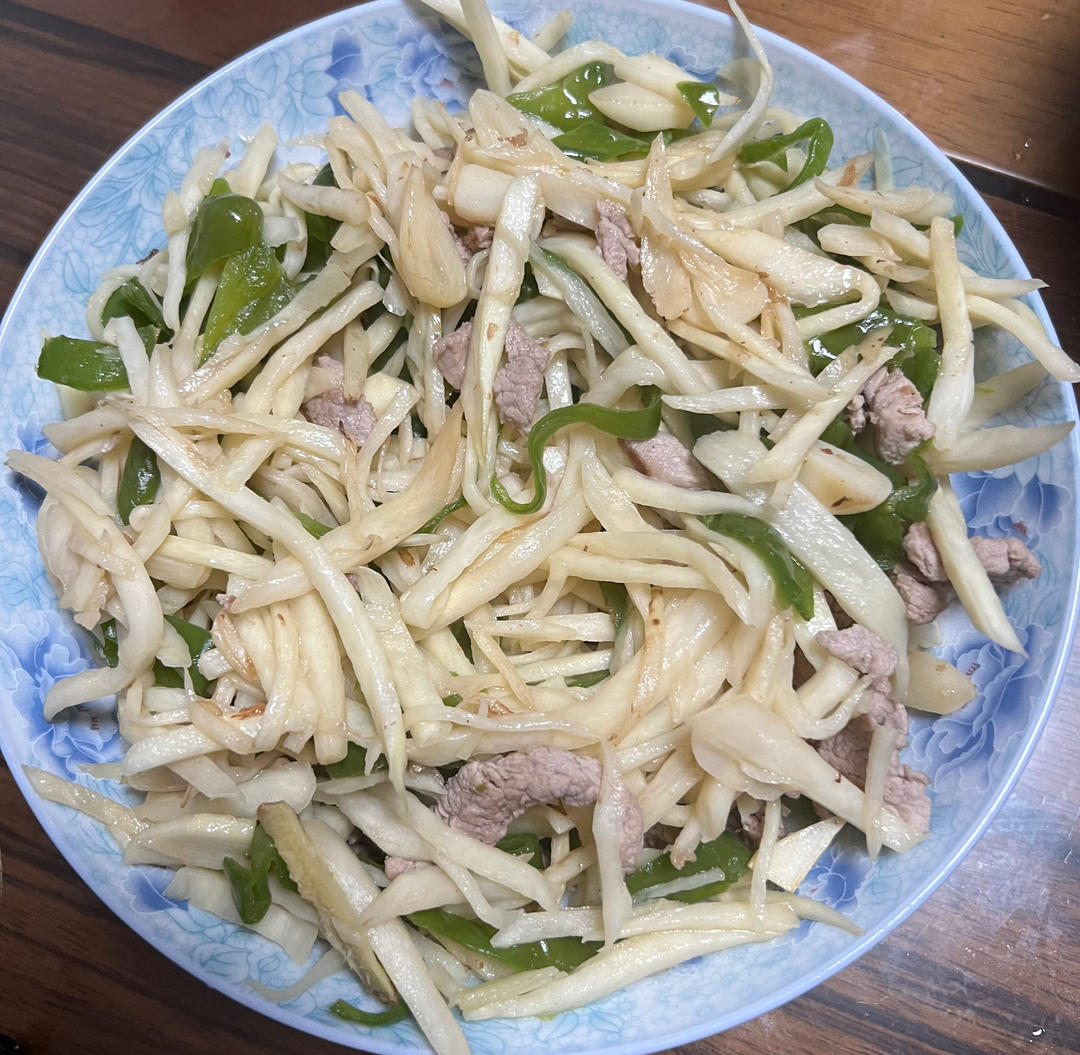 【水中人参】青椒茭白榨菜肉丝