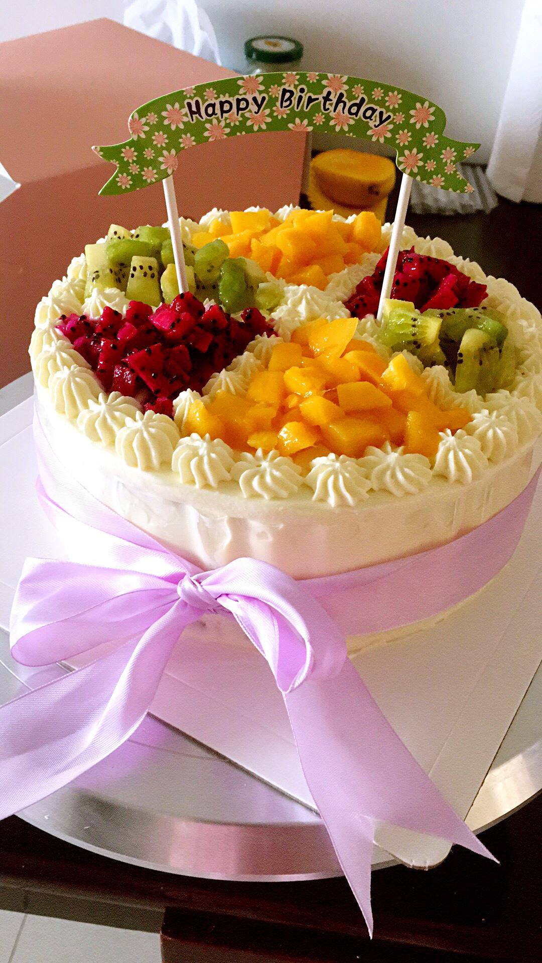 经典八寸水果奶油戚风蛋糕的做法