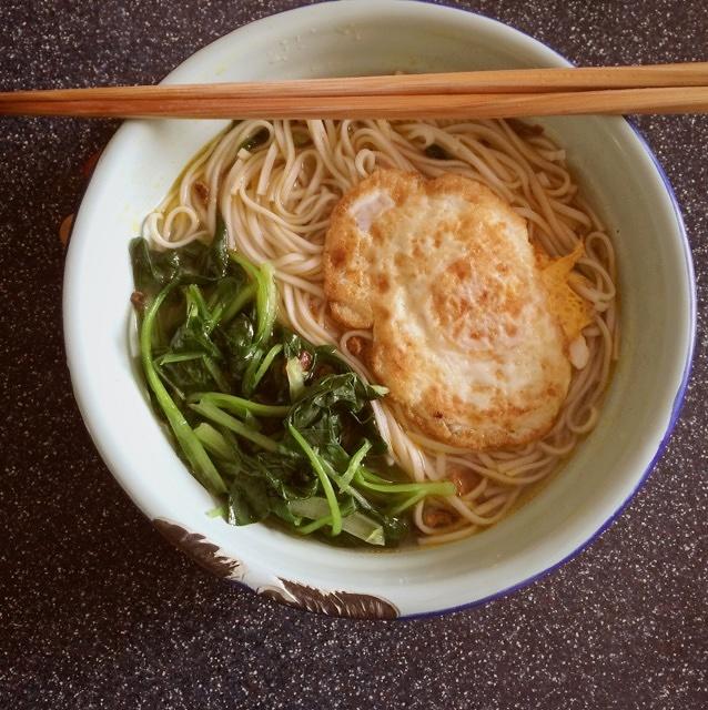 笋油青菜鸡蛋