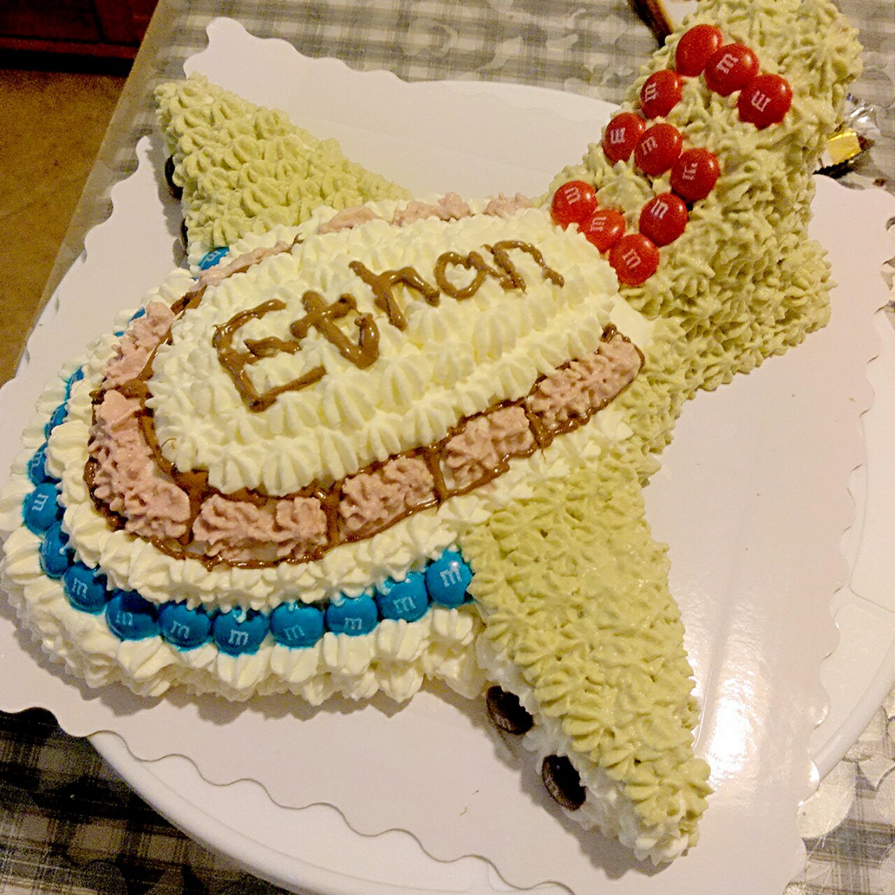 飞机水果忌廉蛋糕